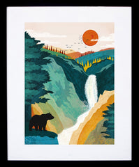 Yellowstone National Park Frame Black 18x25