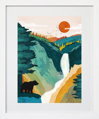 Yellowstone National Park Frame White 18 x 25