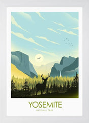 National Park - Yosemite White Frame