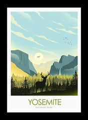 National Park - Yosemite Black Frame