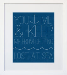 You Anchor Me White Frame